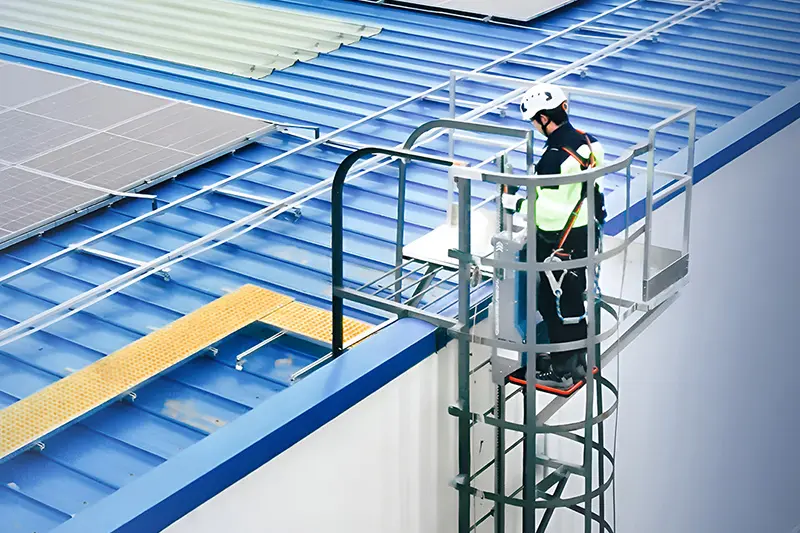 In the photovoltaic installation industry in factories, tower climer machines are an efficient and safe choice.