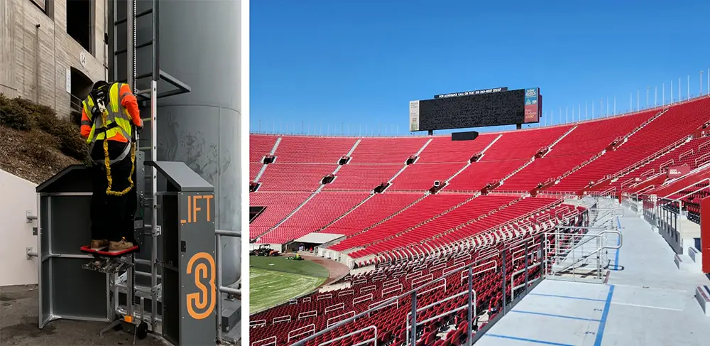 3S Tower climber for the Los Angeles Memorial Coliseum outdoor billboard maintenance solution (2).jpg